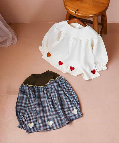リブドッキングハート刺繍チュニック
