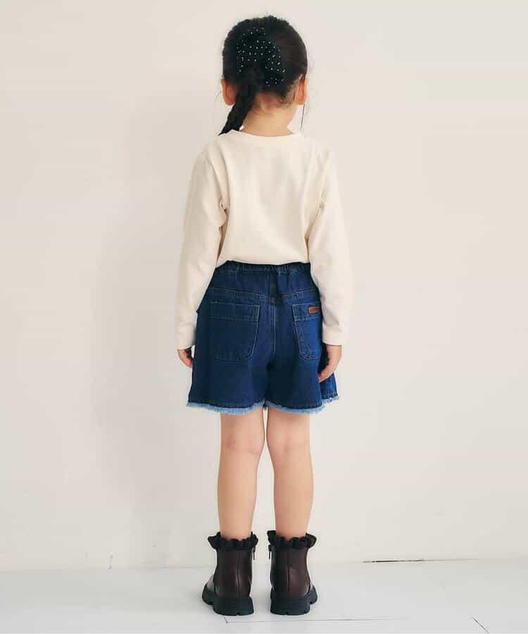 裾フリンジスカート風キュロット  ショート丈(セットアップ可)