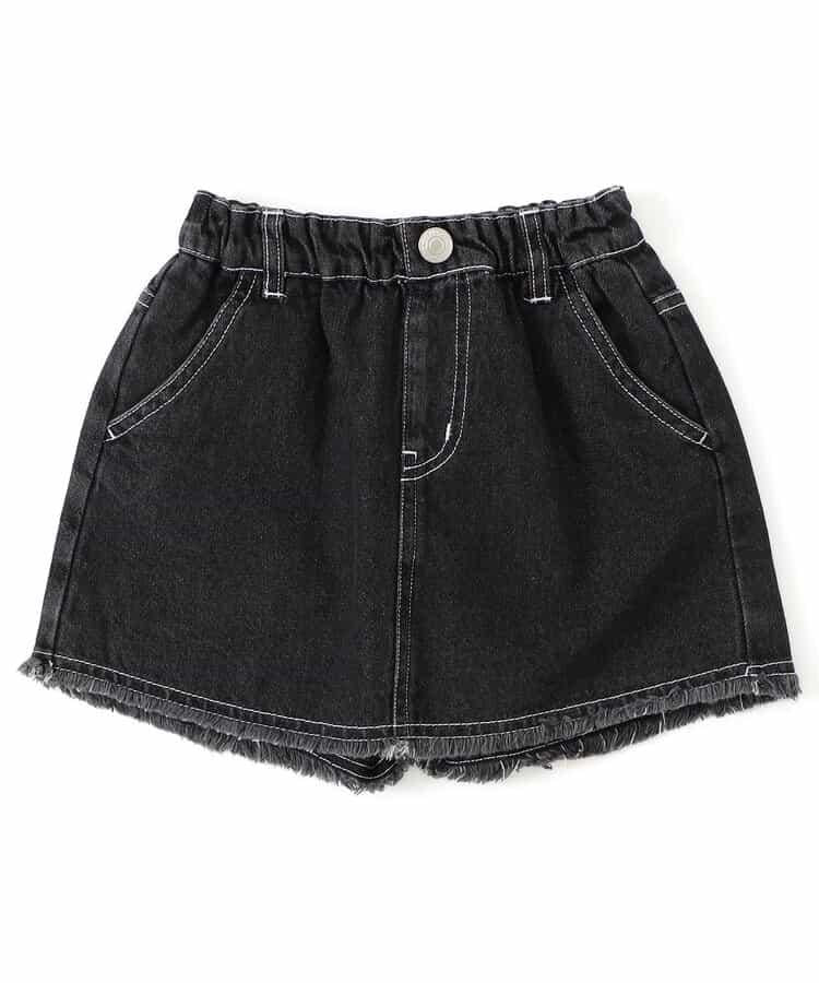 裾フリンジスカート風キュロット  ショート丈(セットアップ可)