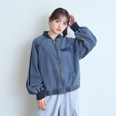 【7days】デニムラインブルゾン