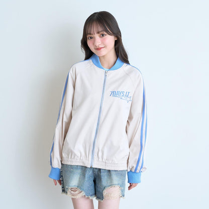 【7days】デニムラインブルゾン