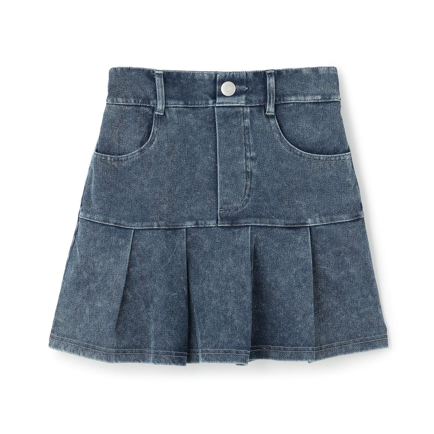 【みんなの声/ストレッチ】デニムライクカットプリーツスカート