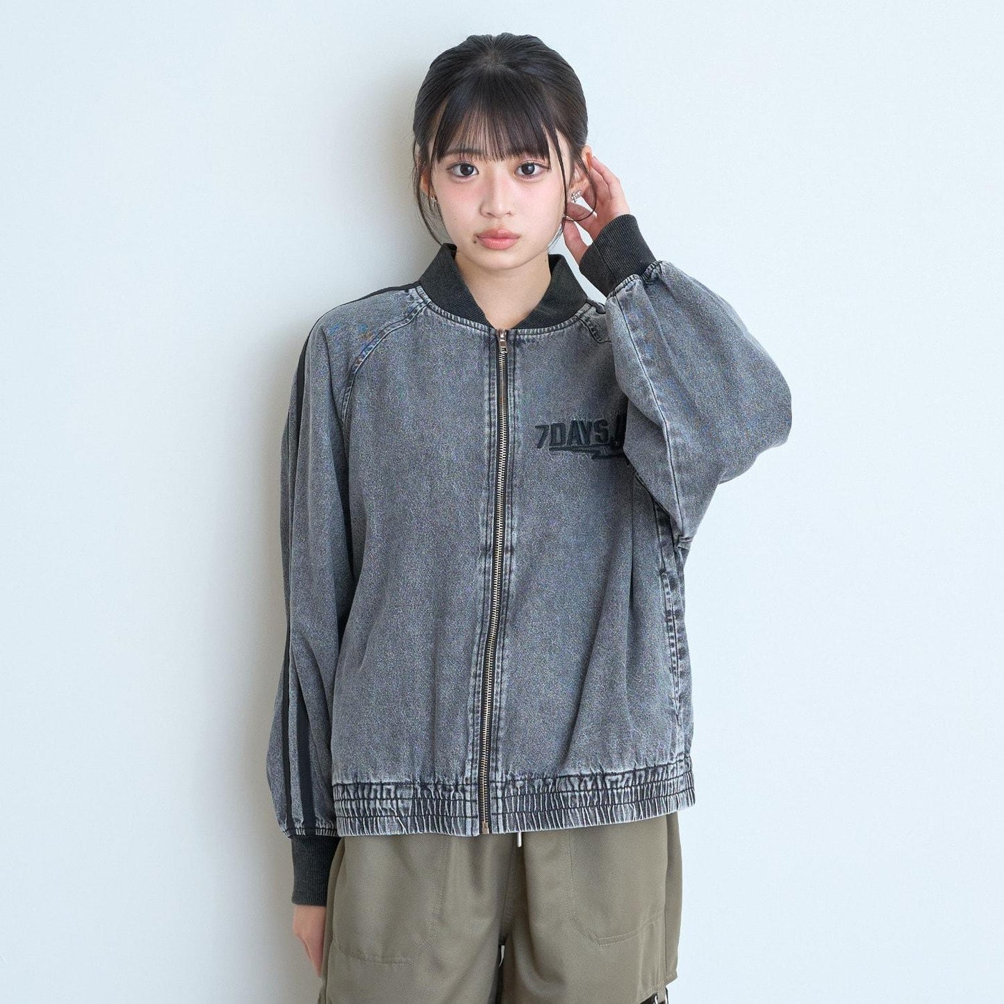 【7days】デニムラインブルゾン