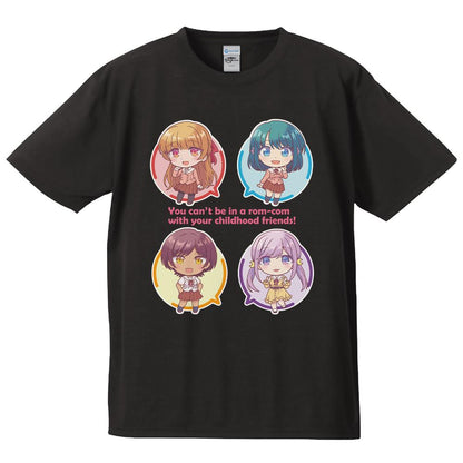 幼馴染とはラブコメにならない_XLサイズ_Tシャツ 汐＆灯＆るな＆春 デフォルメver.