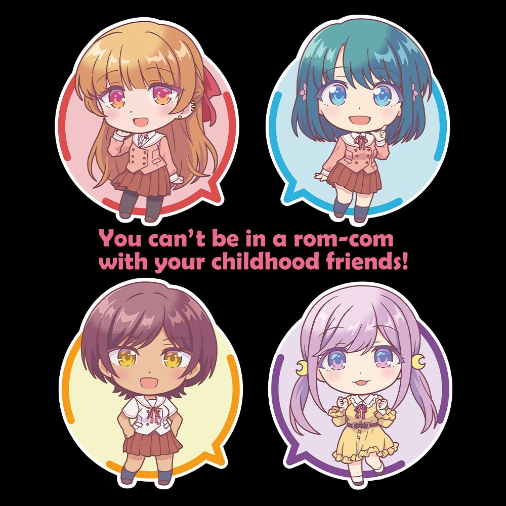 幼馴染とはラブコメにならない_Lサイズ_Tシャツ 汐＆灯＆るな＆春 デフォルメver.