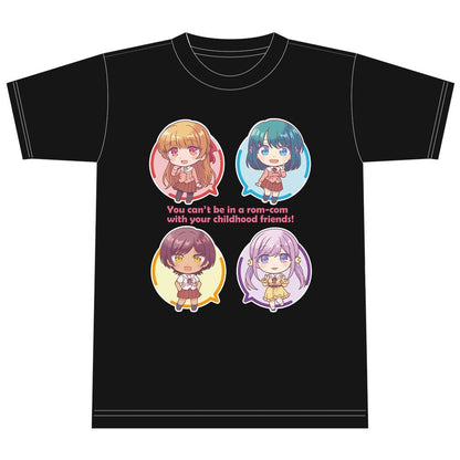 幼馴染とはラブコメにならない_XLサイズ_Tシャツ 汐＆灯＆るな＆春 デフォルメver.