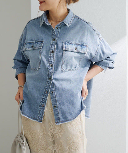 PUAL CE CIN 2026 AW VINTAGE REBELLION 系列 牛仔雙口袋襯衫 7.6oz棉質