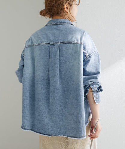 PUAL CE CIN 2026 AW VINTAGE REBELLION 系列 牛仔雙口袋襯衫 7.6oz棉質