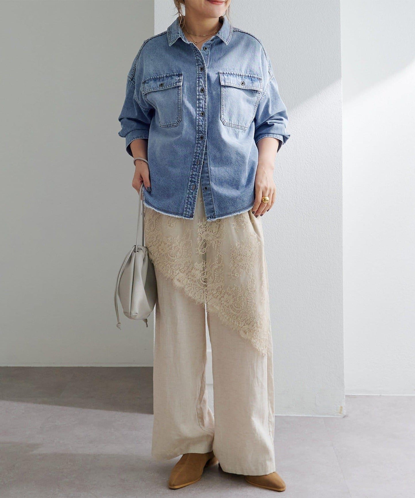 PUAL CE CIN 2026 AW VINTAGE REBELLION 系列 牛仔雙口袋襯衫 7.6oz棉質