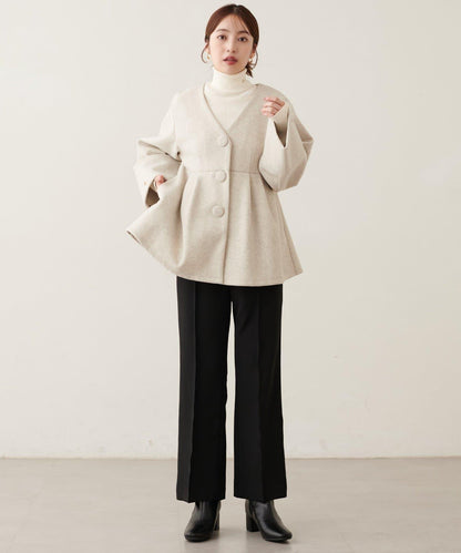 natural couture くるみ釦ペプラムジャケット