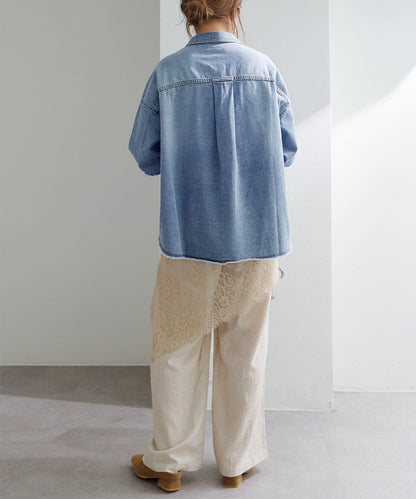 PUAL CE CIN 2026 AW VINTAGE REBELLION 系列 牛仔雙口袋襯衫 7.6oz棉質