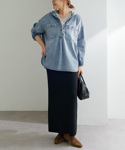 PUAL CE CIN 2026 AW VINTAGE REBELLION 系列 牛仔連帽襯衫 100%棉
