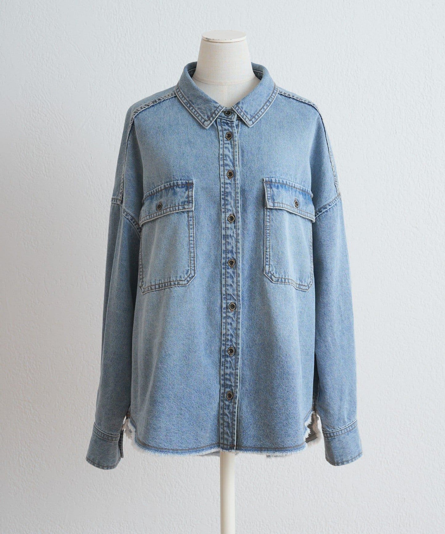 PUAL CE CIN 2026 AW VINTAGE REBELLION 系列 牛仔雙口袋襯衫 7.6oz棉質
