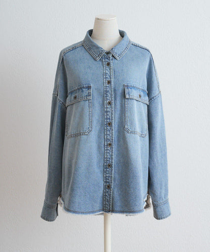 PUAL CE CIN 2026 AW VINTAGE REBELLION 系列 牛仔雙口袋襯衫 7.6oz棉質