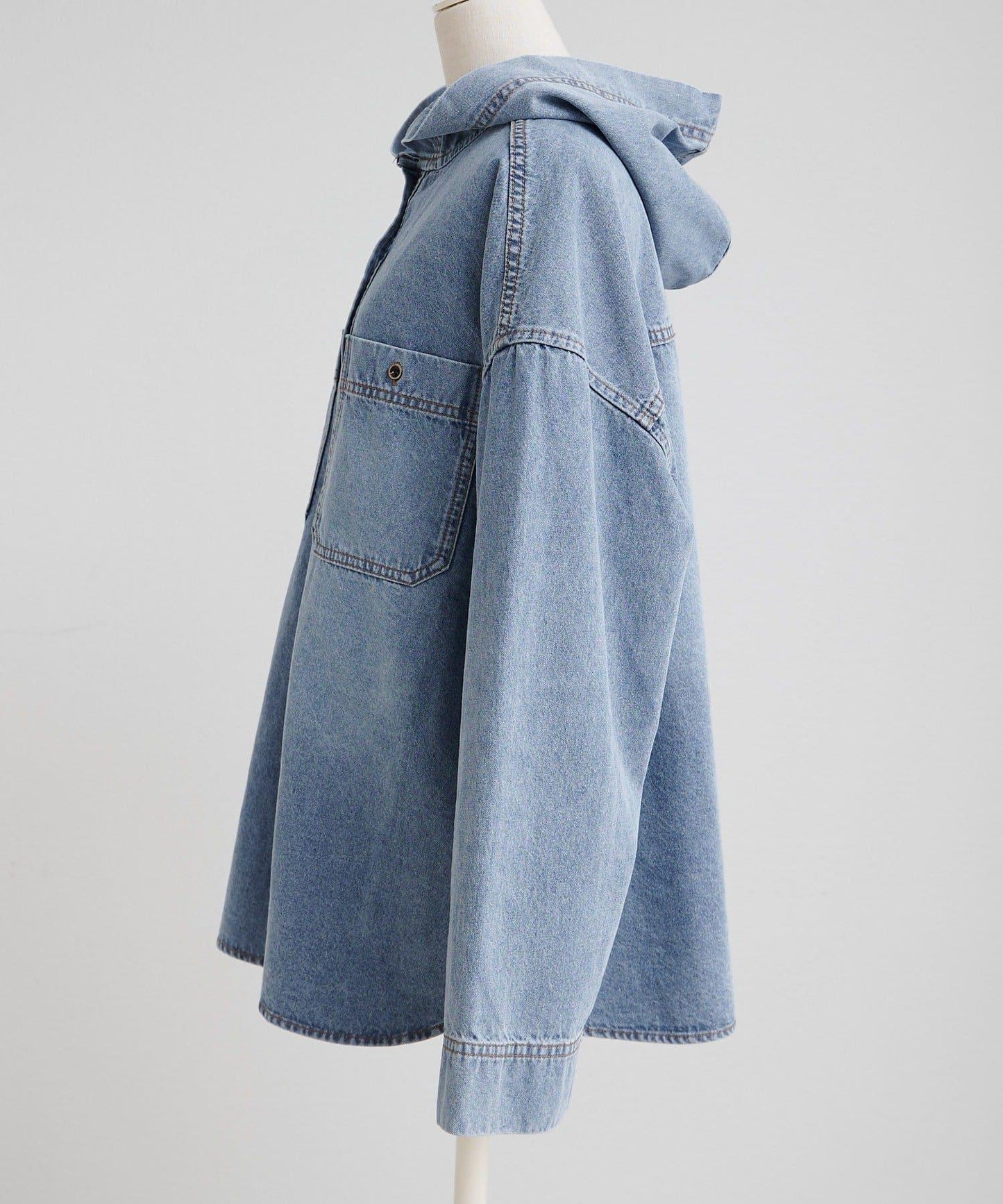 PUAL CE CIN 2026 AW VINTAGE REBELLION 系列 牛仔連帽襯衫 100%棉