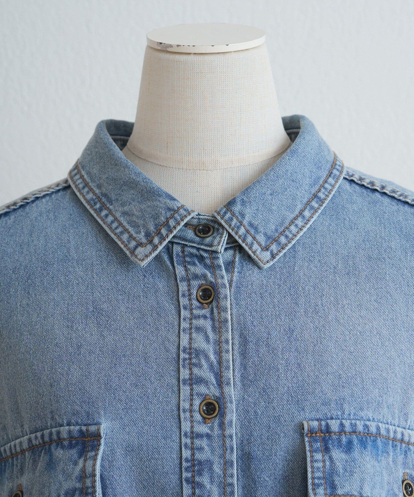 PUAL CE CIN 2026 AW VINTAGE REBELLION 系列 牛仔雙口袋襯衫 7.6oz棉質