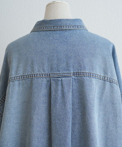 PUAL CE CIN 2026 AW VINTAGE REBELLION 系列 牛仔雙口袋襯衫 7.6oz棉質