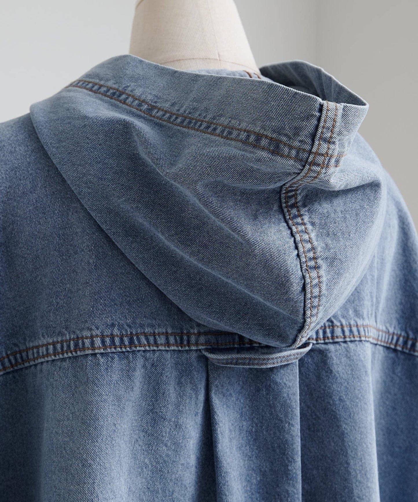 PUAL CE CIN 2026 AW VINTAGE REBELLION 系列 牛仔連帽襯衫 100%棉