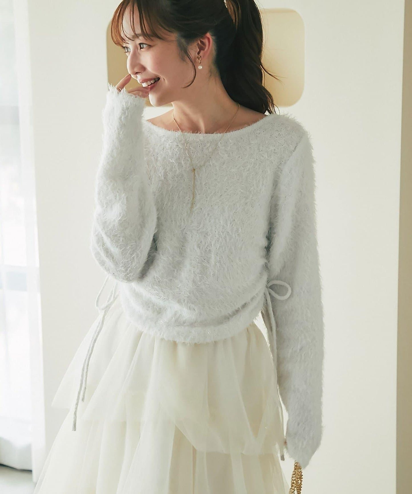 La boutique BonBon 閃亮毛絨針織衫