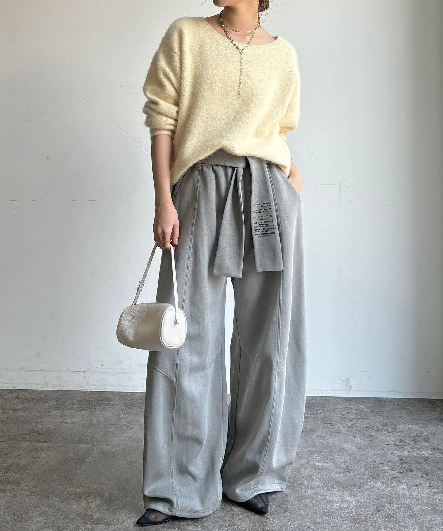 【WEB限定】ベルト付スウェットパンツ