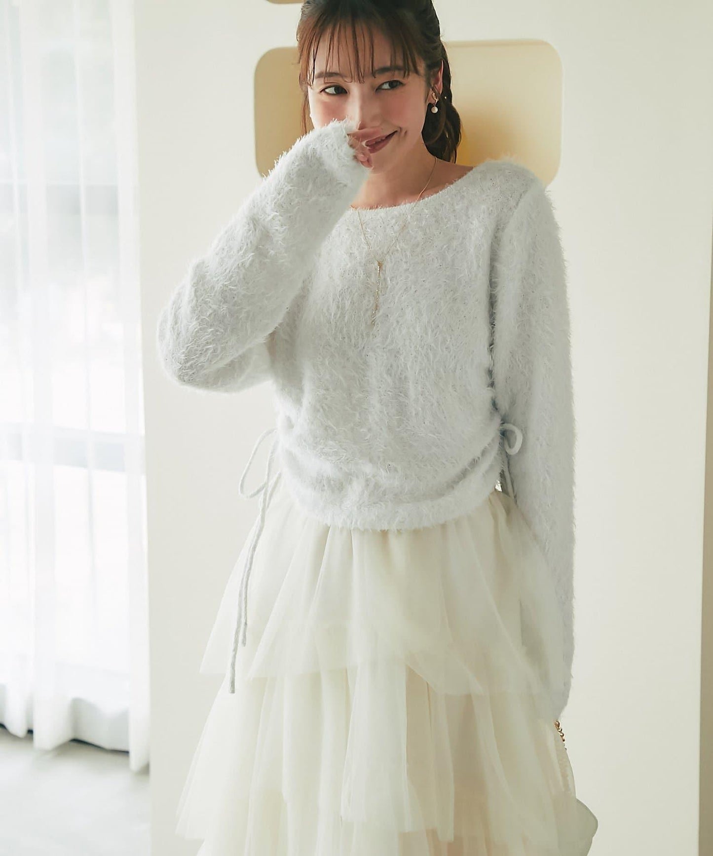 La boutique BonBon 閃亮毛絨針織衫