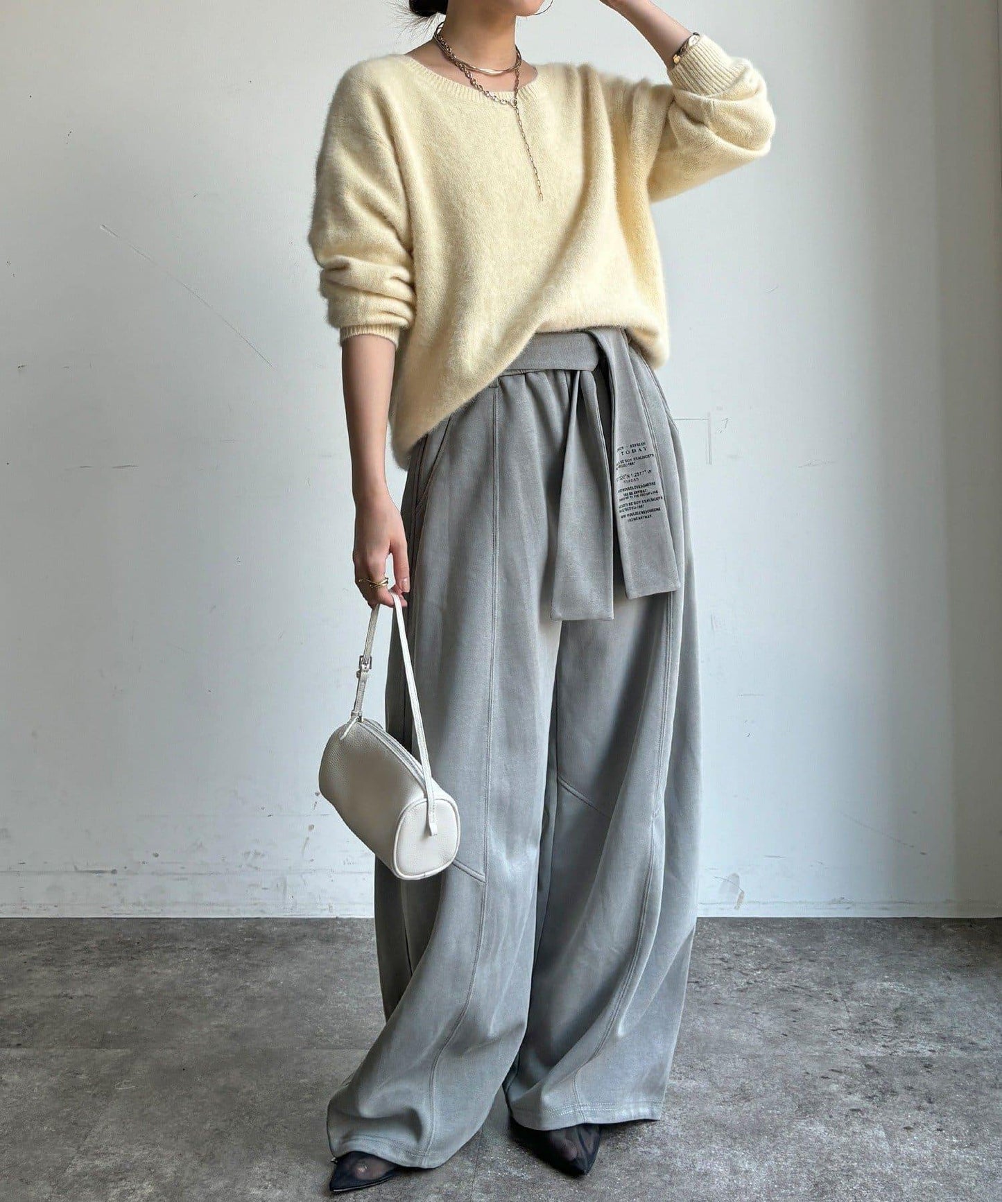 【WEB限定】ベルト付スウェットパンツ