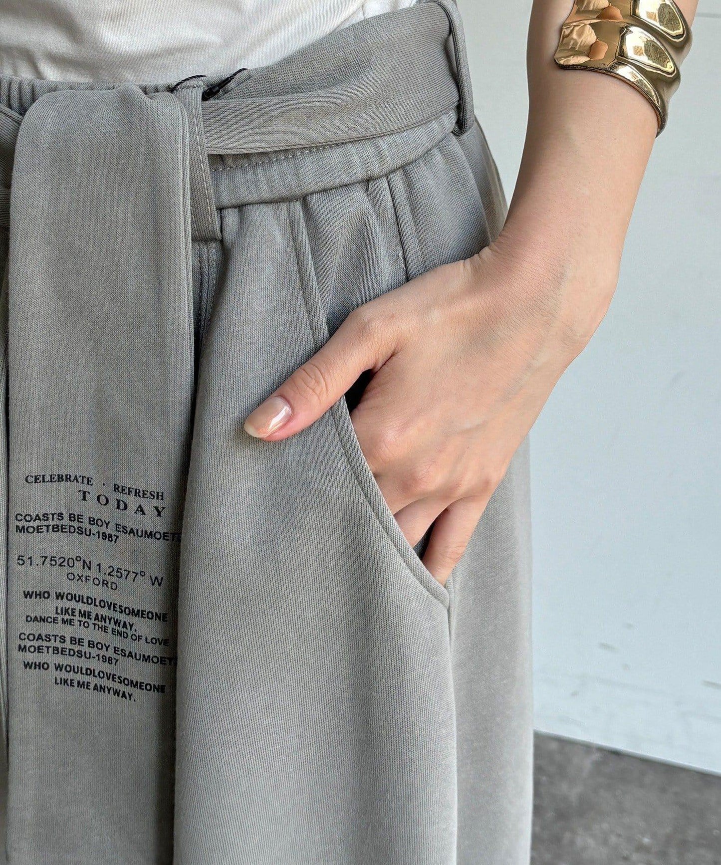 【WEB限定】ベルト付スウェットパンツ