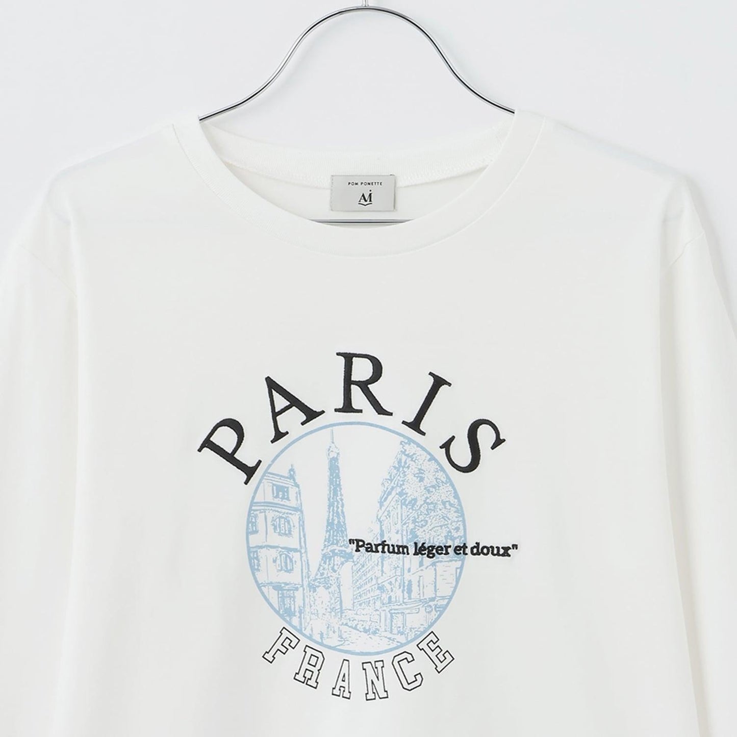 【AMI】フェイクファーベスト×長袖Tシャツセット