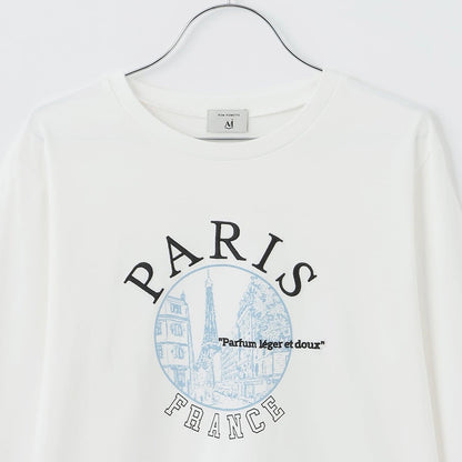 【AMI】フェイクファーベスト×長袖Tシャツセット