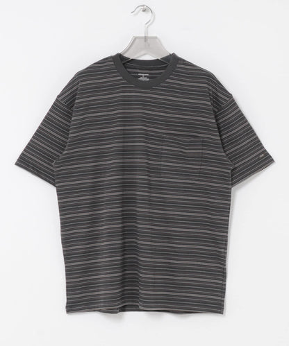 ANOTHER OFFICE O.MULTI STRIPE POCKET T-SHIRTS