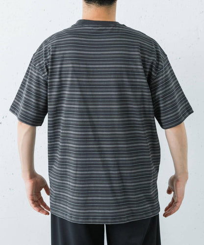ANOTHER OFFICE O.MULTI STRIPE POCKET T-SHIRTS