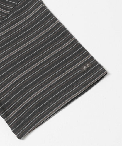 ANOTHER OFFICE O.MULTI STRIPE POCKET T-SHIRTS