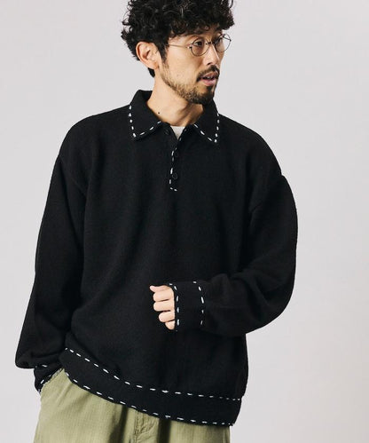 Firsthand 拼色針織翻領衫