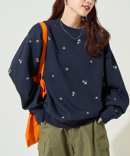 小花刺繡 裡起毛 衛衣 2026秋冬