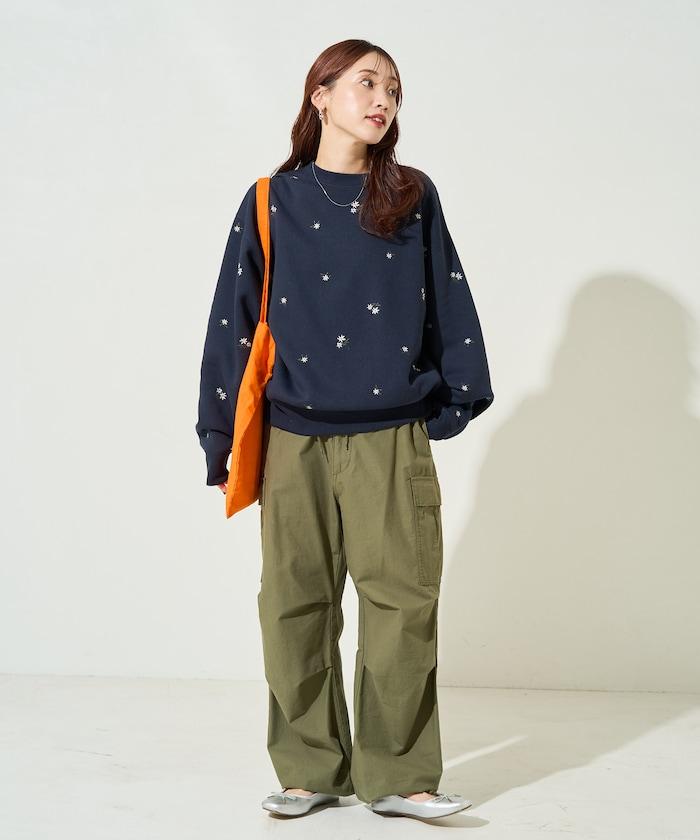 小花刺繡 裡起毛 衛衣 2026秋冬