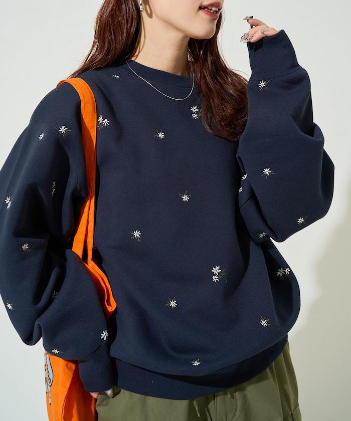 小花刺繡 裡起毛 衛衣 2026秋冬