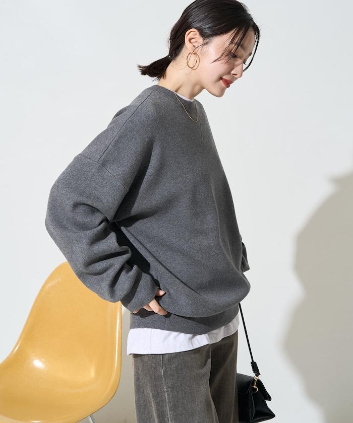 FREAK'S STORE 針織套頭衫 選款長度 休閒針織衫 寬鬆落肩設計 舒適保暖 男女同款