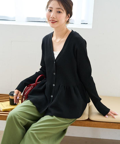 FREAK'S STORE 2026春夏新款 翻領紐釦針織開衫 寬鬆廓形 彈力羅紋拼接天竺 寬鬆版型 V領 易於打理 寬鬆版型