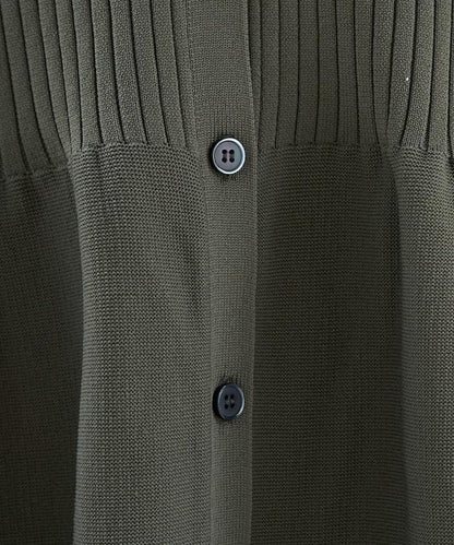 FREAK'S STORE 2026春夏新款 翻領紐釦針織開衫 寬鬆廓形 彈力羅紋拼接天竺 寬鬆版型 V領 易於打理 寬鬆版型