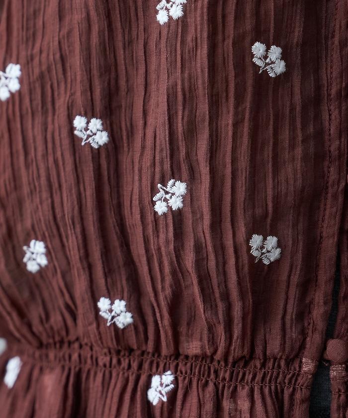 FREAK'S STORE 花朵刺繡透膚感襯衫 2026秋冬