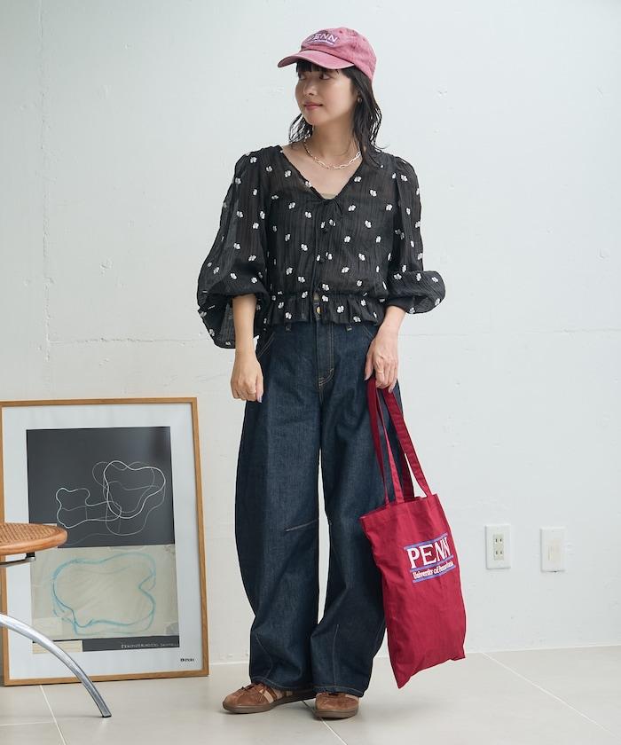 FREAK'S STORE 花朵刺繡透膚感襯衫 2026秋冬