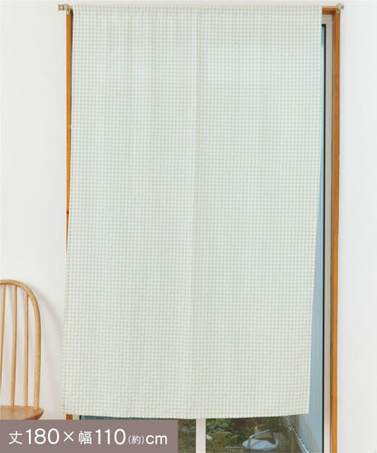 salut! 格子窗簾 180x110cm 棉50% 滌綸50%