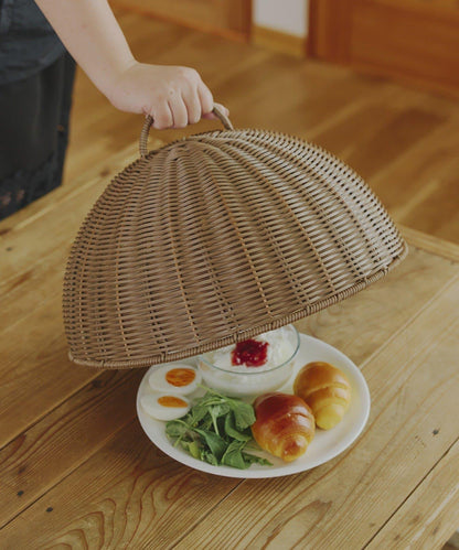 salut! PP藤編提手食品罩/室內外通用