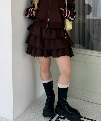 NICE CLAUP 3段フリルスカート 連衣裙