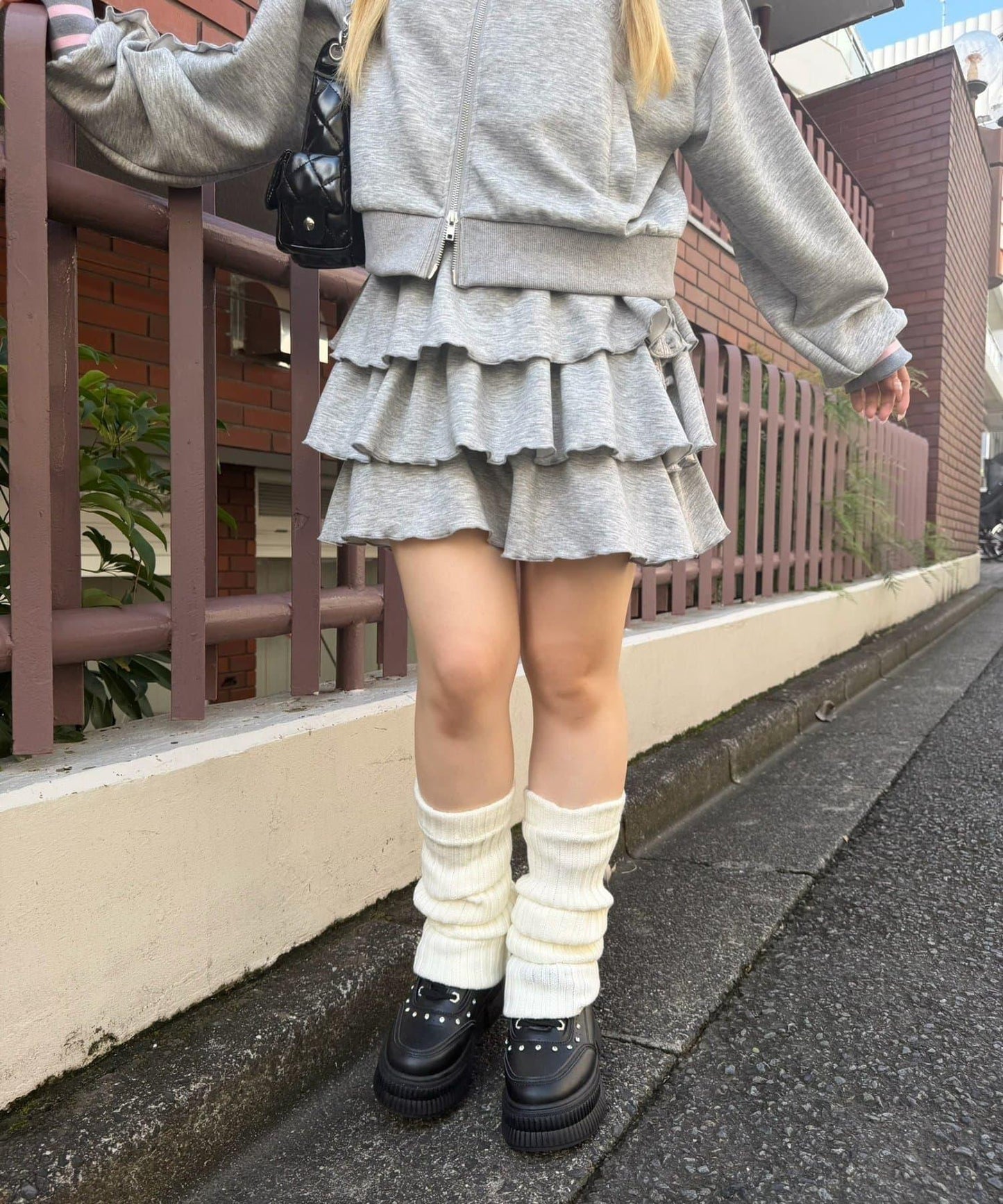 NICE CLAUP 3段フリルスカート 連衣裙