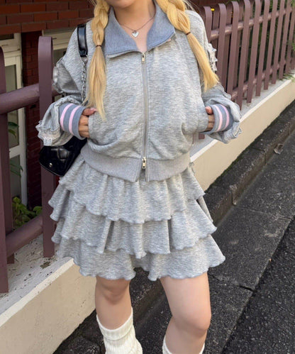 NICE CLAUP 3段フリルスカート 連衣裙
