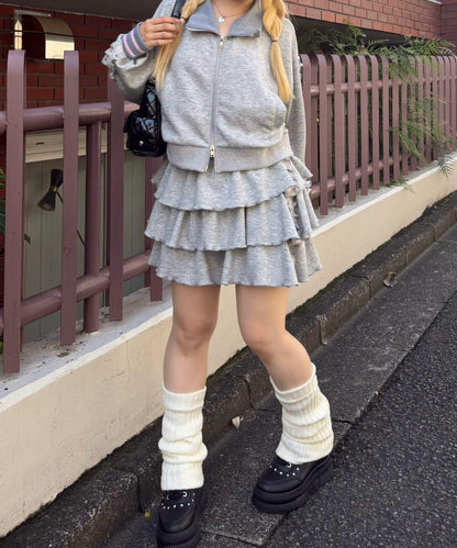 NICE CLAUP 3段フリルスカート 連衣裙