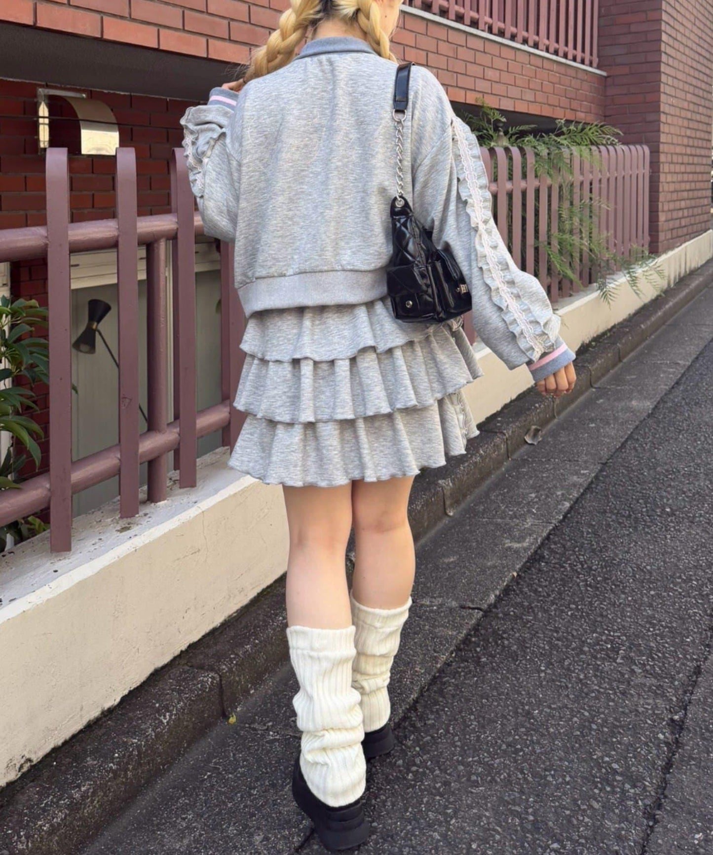 NICE CLAUP 3段フリルスカート 連衣裙