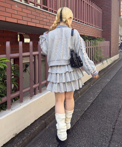 NICE CLAUP 閃亮Logo高領拉鍊夾克 運動外套 女 滌綸混紡