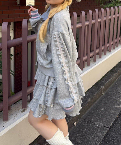 NICE CLAUP 閃亮Logo高領拉鍊夾克 運動外套 女 滌綸混紡